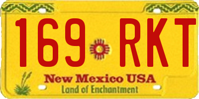 NM license plate 169RKT