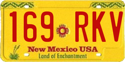 NM license plate 169RKV