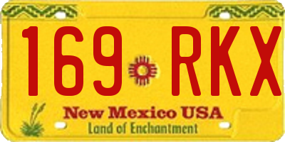 NM license plate 169RKX
