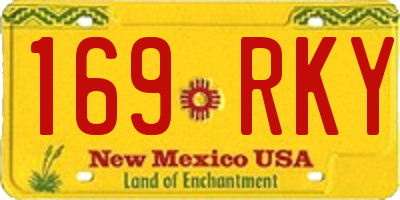 NM license plate 169RKY