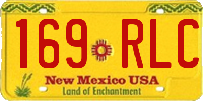 NM license plate 169RLC