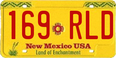 NM license plate 169RLD