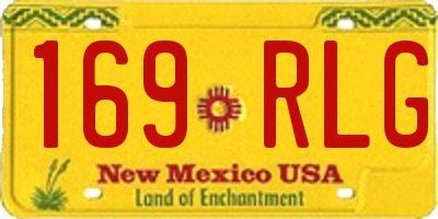NM license plate 169RLG