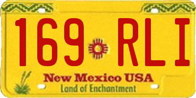 NM license plate 169RLI