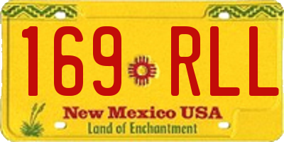 NM license plate 169RLL