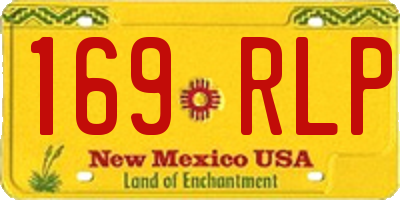 NM license plate 169RLP