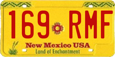 NM license plate 169RMF