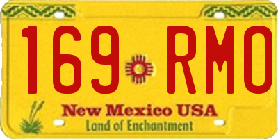NM license plate 169RMO