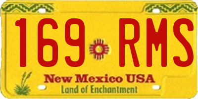 NM license plate 169RMS