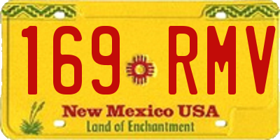NM license plate 169RMV