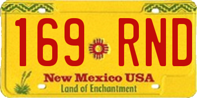 NM license plate 169RND