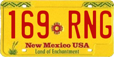 NM license plate 169RNG