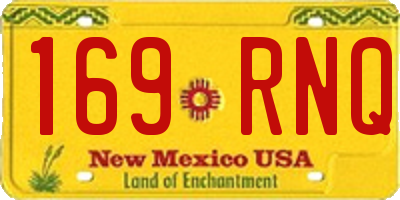 NM license plate 169RNQ