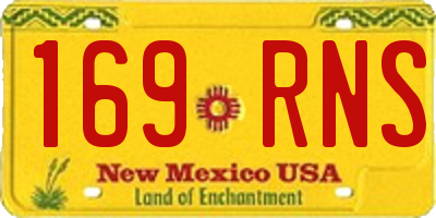 NM license plate 169RNS