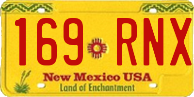 NM license plate 169RNX