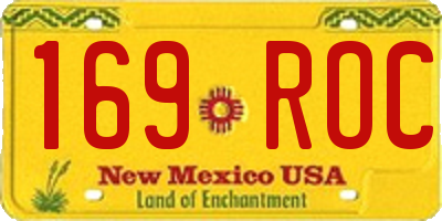 NM license plate 169ROC