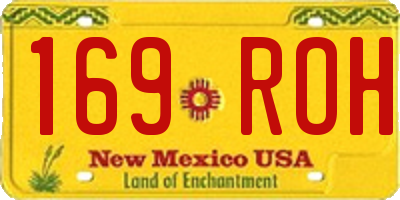NM license plate 169ROH