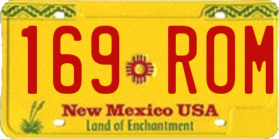 NM license plate 169ROM