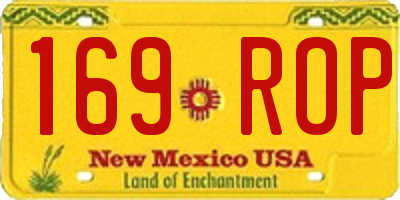 NM license plate 169ROP