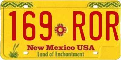 NM license plate 169ROR