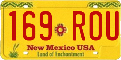 NM license plate 169ROU