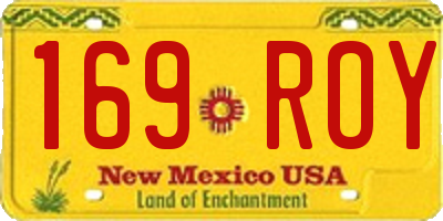 NM license plate 169ROY