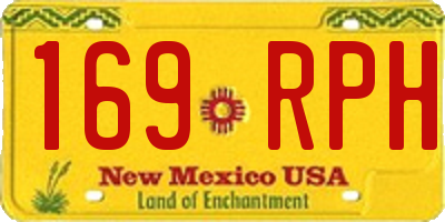 NM license plate 169RPH