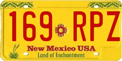 NM license plate 169RPZ