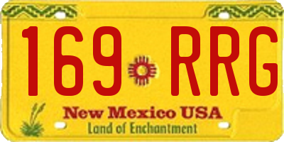 NM license plate 169RRG