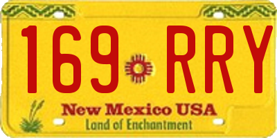 NM license plate 169RRY