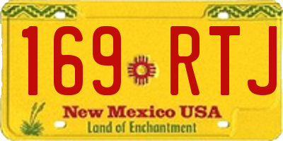 NM license plate 169RTJ