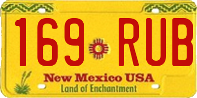 NM license plate 169RUB