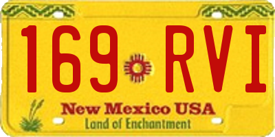 NM license plate 169RVI