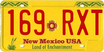 NM license plate 169RXT