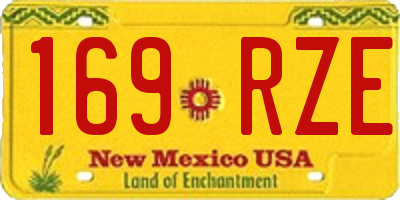 NM license plate 169RZE