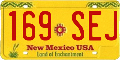 NM license plate 169SEJ