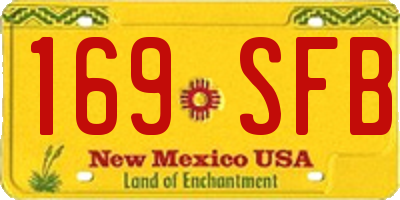 NM license plate 169SFB