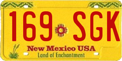 NM license plate 169SGK