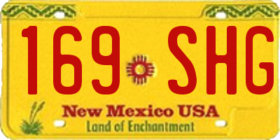 NM license plate 169SHG