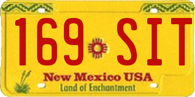 NM license plate 169SIT