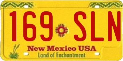 NM license plate 169SLN