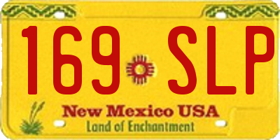 NM license plate 169SLP