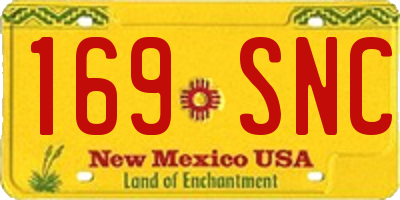 NM license plate 169SNC