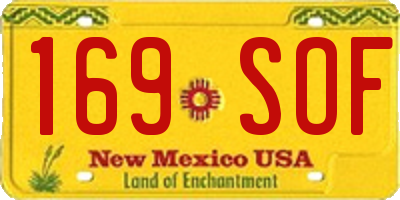 NM license plate 169SOF