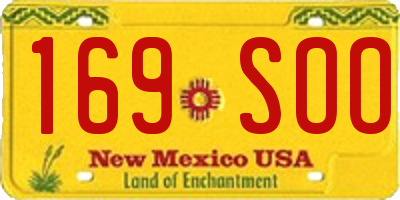 NM license plate 169SOO