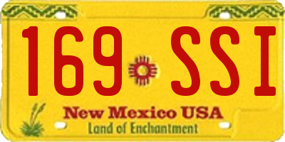 NM license plate 169SSI