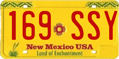 NM license plate 169SSY