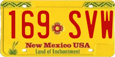 NM license plate 169SVW