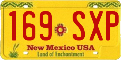 NM license plate 169SXP