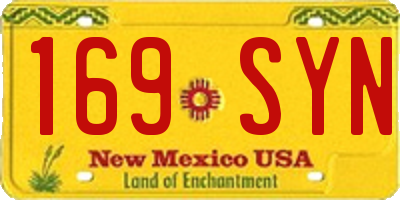 NM license plate 169SYN
